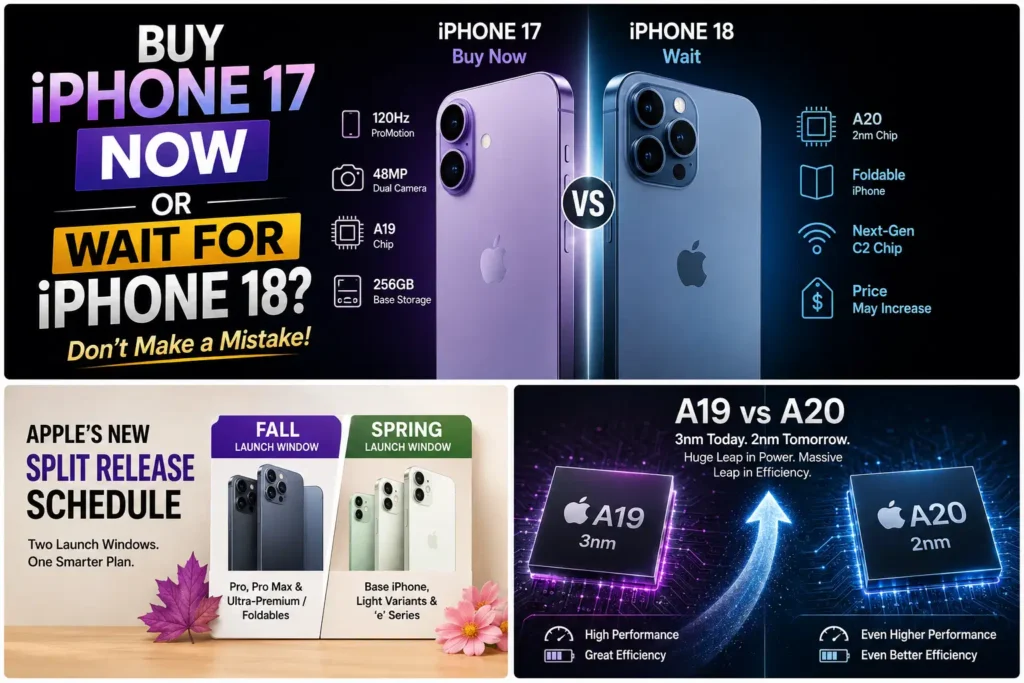 iPhone 17 with A19 chip compared with iPhone 18 and expected A20 2nm chip