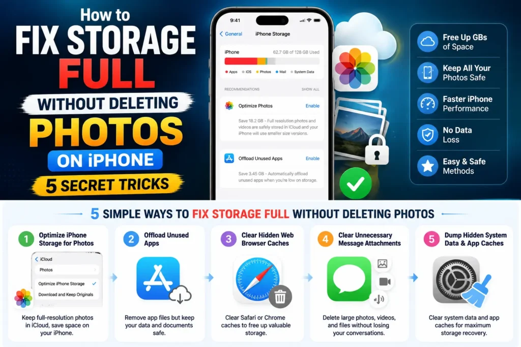 Five ways to fix full iPhone storage without deleting photos