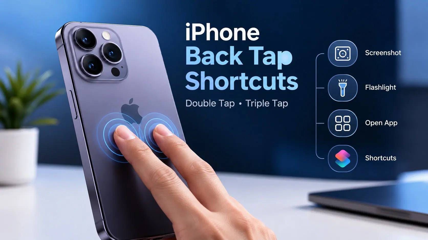 iPhone Back Tap shortcuts setup for quick actions and shortcuts